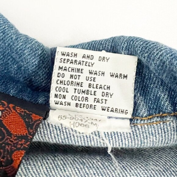 Vintage Jordache Chore Jacket Rigid Denim Blazer Medium Wash Women's Size L - Picture 7 of 13